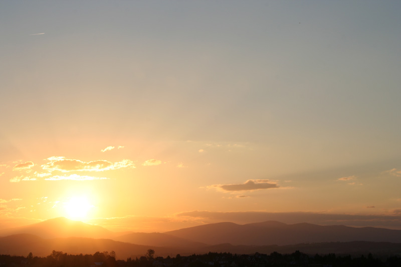tak słońce zachodzi w Rabce