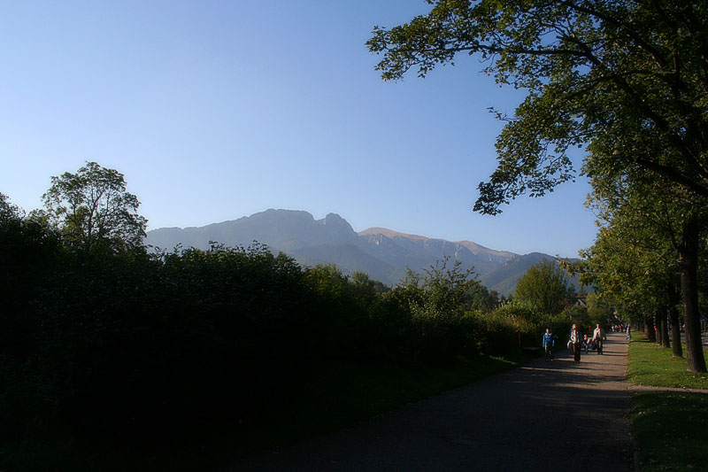 Widok z Zakopanego na Giewont