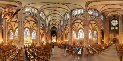 zdjęcie 360 : Francja - Strasburg - Wnętrze Cathédrale Notre-Dame