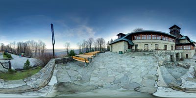 panorama 360,szyndzielnia,schronisko,PTTK,beskid